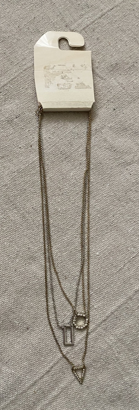 New Lauren Conrad LC Necklace Dainty Delicate Gold Tone Layered Triple Strand